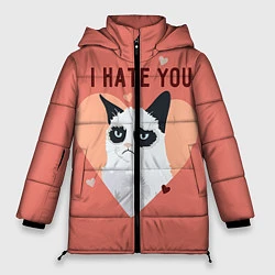 Куртка зимняя женская I hate you, цвет: 3D-красный