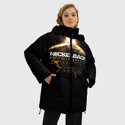 Женская зимняя куртка Nickelback: No fixed address / 3D-Красный – фото 3