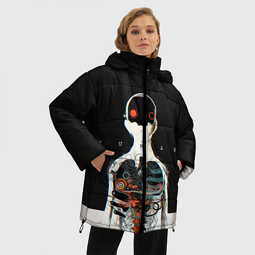 Женская зимняя куртка Three Days Grace: Skeleton / 3D-Красный – фото 3