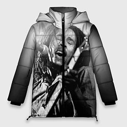 Куртка зимняя женская Боб Марли поет, цвет: 3D-черный