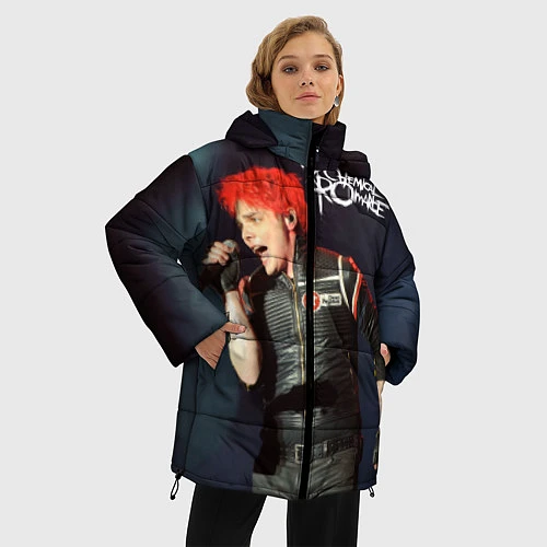 Женская зимняя куртка Gerard Way / 3D-Черный – фото 3