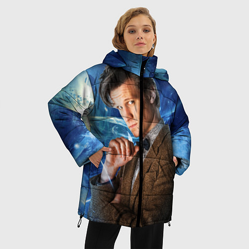 Женская зимняя куртка 11th Doctor Who / 3D-Черный – фото 3