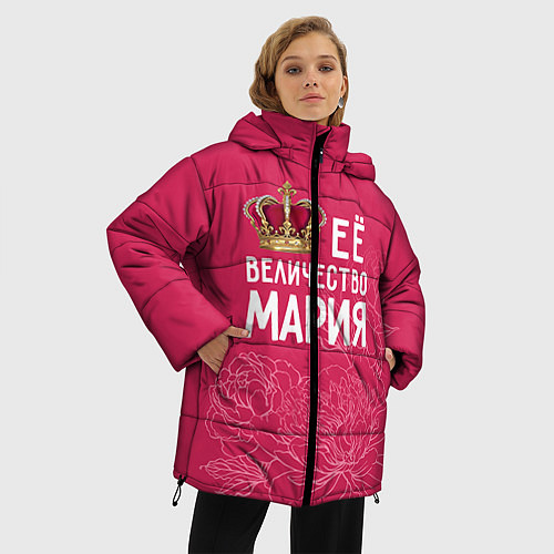 Женская зимняя куртка Её величество Мария / 3D-Черный – фото 3