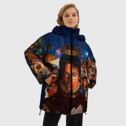 Куртка зимняя женская Michael Jackson: Pop King, цвет: 3D-черный — фото 2