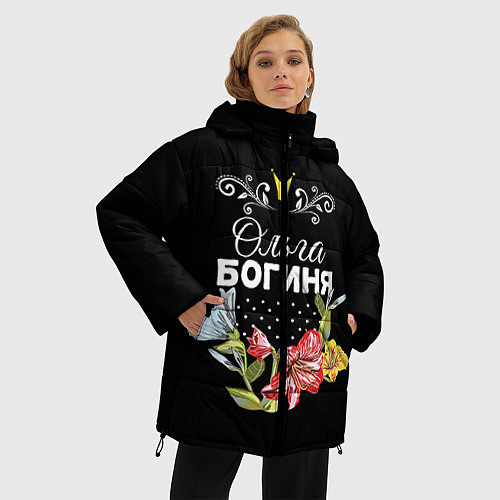 Женская зимняя куртка Богиня Ольга / 3D-Черный – фото 3