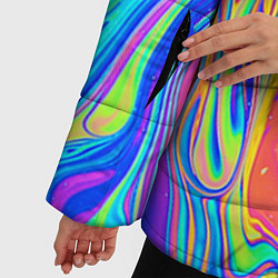 Куртка зимняя женская Цветные разводы, цвет: 3D-светло-серый — фото 2