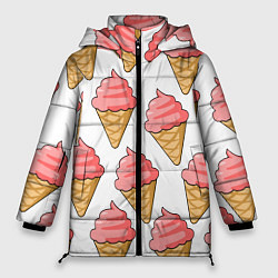 Куртка зимняя женская Мороженки, цвет: 3D-красный
