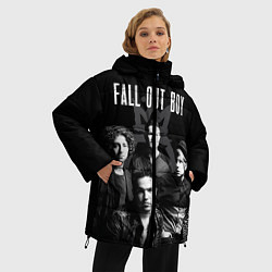 Куртка зимняя женская Fall out boy band, цвет: 3D-черный — фото 2