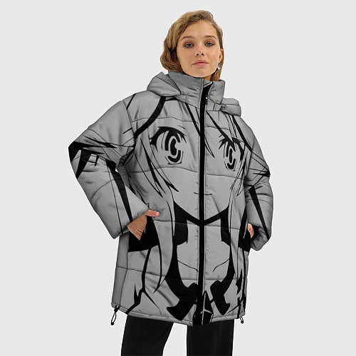 Женская зимняя куртка No Game No Life / 3D-Черный – фото 3