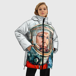 Куртка зимняя женская Гагарин в полете, цвет: 3D-светло-серый — фото 2