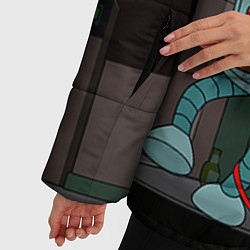 Куртка зимняя женская Футурама пати, цвет: 3D-черный — фото 2