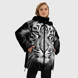 Куртка зимняя женская Красавец тигр, цвет: 3D-черный — фото 2