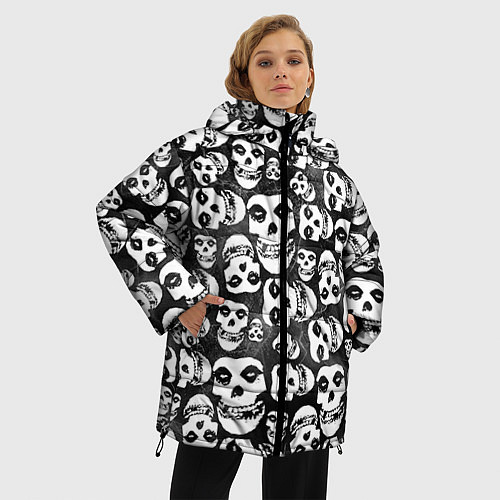 Женская зимняя куртка Misfits Pattern / 3D-Черный – фото 3