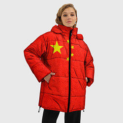 Куртка зимняя женская Китай, цвет: 3D-красный — фото 2