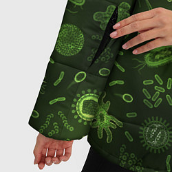 Куртка зимняя женская Микробы, цвет: 3D-черный — фото 2