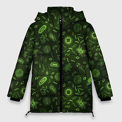 Куртка зимняя женская Микробы, цвет: 3D-черный