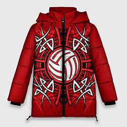 Куртка зимняя женская Волейбол 34, цвет: 3D-черный
