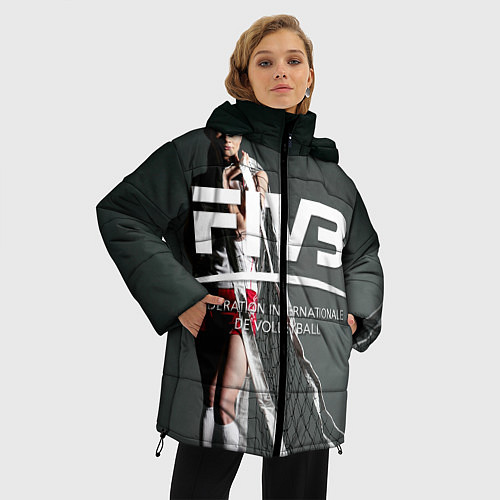 Женская зимняя куртка Волейбол 80 / 3D-Черный – фото 3