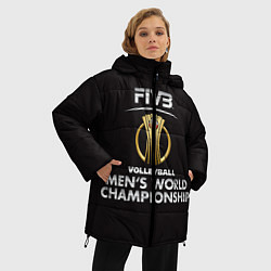Куртка зимняя женская Волейбол 93, цвет: 3D-черный — фото 2