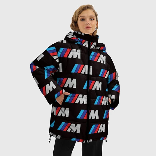 Женская зимняя куртка BMW M / 3D-Черный – фото 3