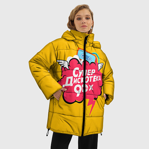 Женская зимняя куртка Дискотека 90х / 3D-Черный – фото 3