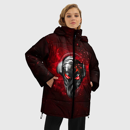 Женская зимняя куртка Pirate Station: Blood Face / 3D-Черный – фото 3