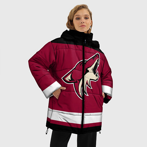 Женская зимняя куртка Arizona Coyotes / 3D-Красный – фото 3