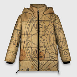 Куртка зимняя женская Дневник алхимика, цвет: 3D-черный