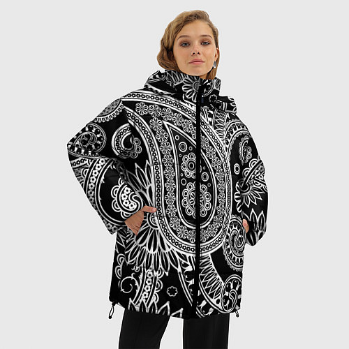 Женская зимняя куртка Paisley / 3D-Черный – фото 3
