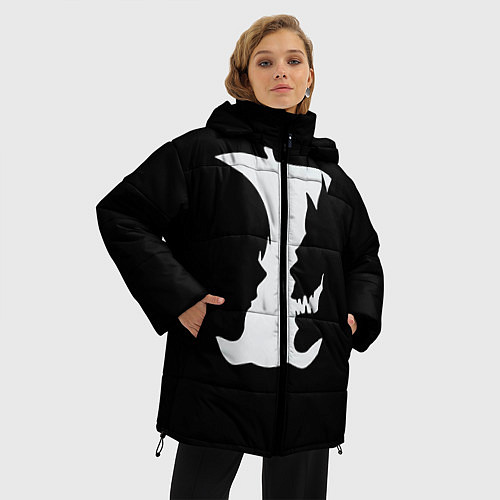 Женская зимняя куртка Тетрадь смерти 5 / 3D-Светло-серый – фото 3