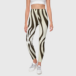 Леггинсы женские Шкура зебры, цвет: 3D-принт — фото 2