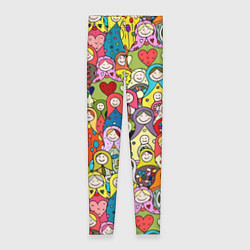 Женские легинсы Весёлые матрешки