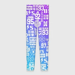 Леггинсы женские BTS Logos, цвет: 3D-принт