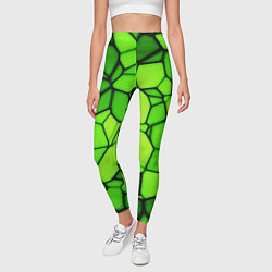 Леггинсы женские Зеленая мозаика, цвет: 3D-принт — фото 2