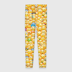 Леггинсы женские Смайлики Emoji, цвет: 3D-принт