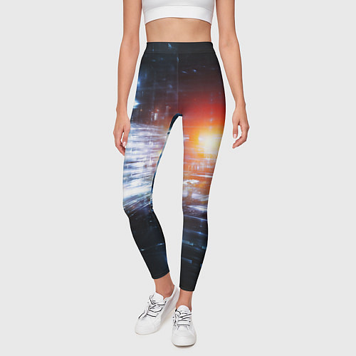 Женские легинсы DIGITAL ABSTRACTION / 3D-принт – фото 3