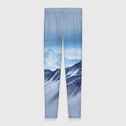 Леггинсы женские Серо-голубые горы, цвет: 3D-принт