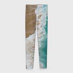 Леггинсы женские Пляж beach, цвет: 3D-принт