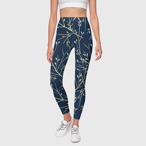 Женские легинсы Осенние ветки / 3D-принт – фото 3