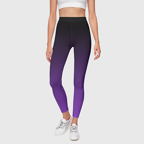 Женские легинсы Ночной градиент Фиолетовый / 3D-принт – фото 3