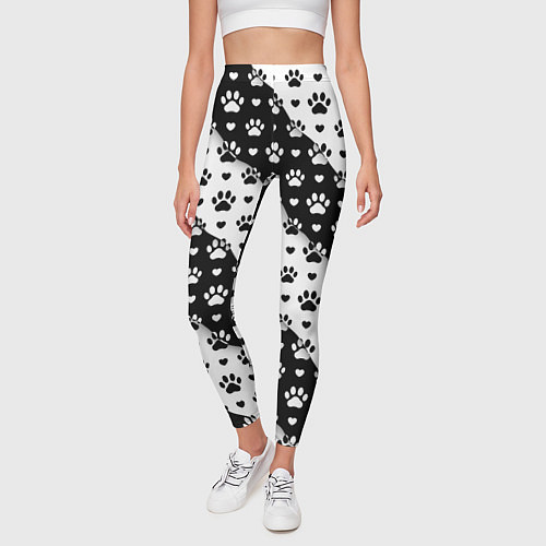 Женские легинсы Следы от Лап / 3D-принт – фото 3