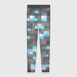 Леггинсы женские АЛМАЗНАЯ РУДА DIAMOND ORE MINCRAFT, цвет: 3D-принт