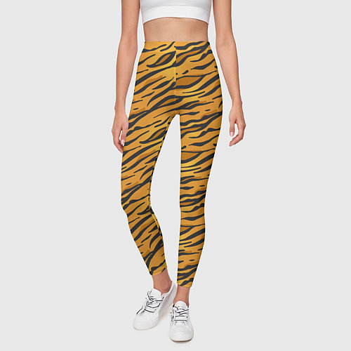 Женские легинсы Тигровый Окрас Tiger / 3D-принт – фото 3