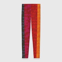 Леггинсы женские Вязаная радуга, цвет: 3D-принт