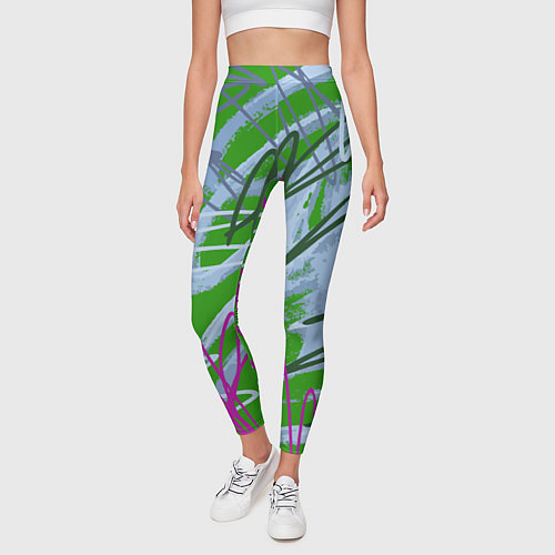 Женские легинсы Graffiti with vitamins / 3D-принт – фото 3