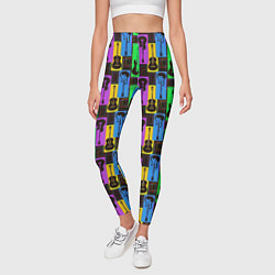 Леггинсы женские Красочные Гитары, цвет: 3D-принт — фото 2