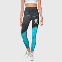 Леггинсы женские Peugeot: Металл в цвет, цвет: 3D-принт — фото 2