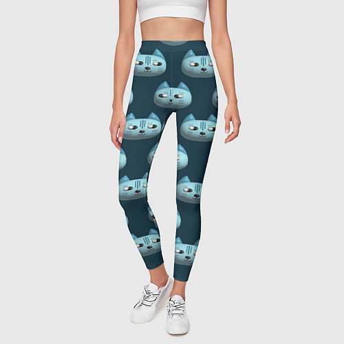 Женские легинсы Мордочки котов с эффектом 3d Паттерн / 3D-принт – фото 3