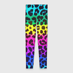 Леггинсы женские Leopard Pattern Neon, цвет: 3D-принт