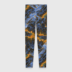 Леггинсы женские Оранжево-Синяя Вулканическая Лава, цвет: 3D-принт